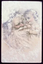 Vater Weihnachten und ein Kind
