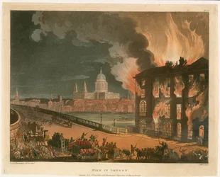 Feuer in London. Veröffentlicht am 1. September 1808