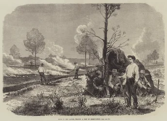 Brände in den Landes, Frankreich, ein Beobachtungsposten