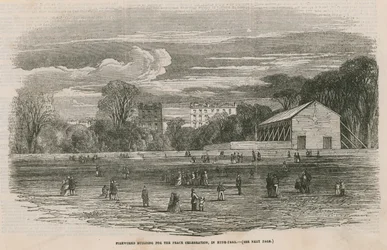 Feuerwerksgebäude für die Friedensfeier im Hyde Park, London