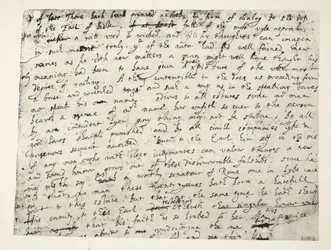 Erste halbe Seite von Sir Philip Sidneys Verteidigung des Earl of Leicester