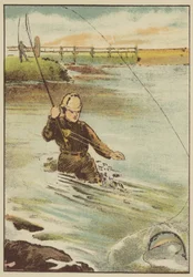 Forellenfischen (farbiger Stich)