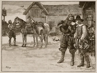 Flucht der Lady Arabella Stuart, Illustration aus Cassells Illustrierter Geschichte Englands