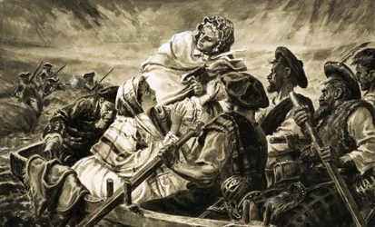 Flora Macdonald führt den jungen Prätendenten in Sicherheit