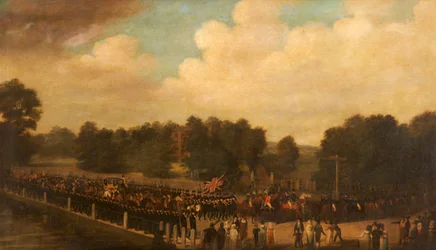 Francis Dukinfield Astley in Prozession als hoher Sheriff, ca. 1806-7