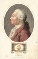 Friedrich Gottlieb Klopstock, deutscher Dichter (farbige Gravur)