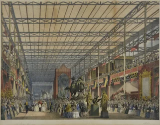 Aus "Dickinsons umfassende Bilder der Großen Ausstellung von 1851", veröffentlicht 1854 Die ausländische Halle, 1851