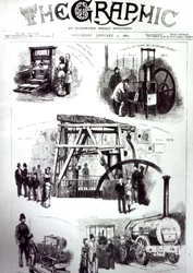 Titelseite von The Graphic mit wichtigen Erfindungen, 3. Januar 1880