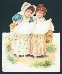 Mädchen sammeln Eier