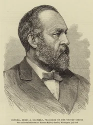 General James A. Garfield, Präsident der Vereinigten Staaten (Stich)