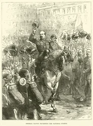 General Trochu inspiziert die Nationalgarde, September 1870