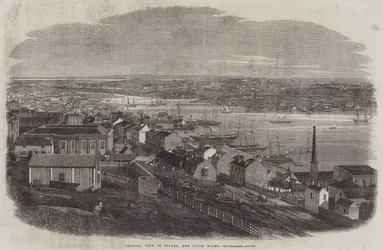 Gesamtansicht von Sydney, New South Wales (Stich)