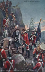 General Wolfe erklimmt die Höhen von Abraham, Quebec, 1759