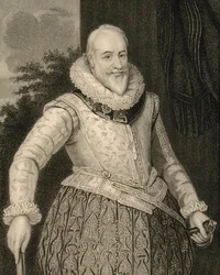 George Carew (1555-1629) Earl of Totnes und Baron Carew of Clopton (Gravur)