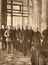 Deutsche Politiker im Schloss von Versailles, 1919
