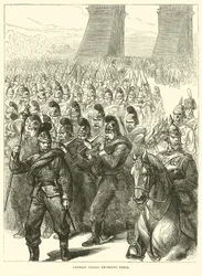 Deutsche Truppen betreten Paris, März 1871