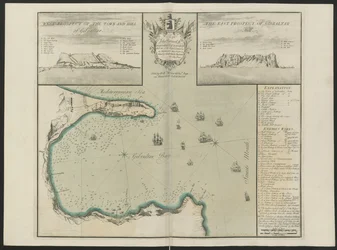 Gibraltar Bay (West- und Ostansicht von G. Hill) von C. Price (ca. 1730)