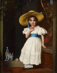 Mädchen mit Strohhut, ca. 1840