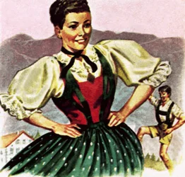 Mädchen im Kostüm von Tirol