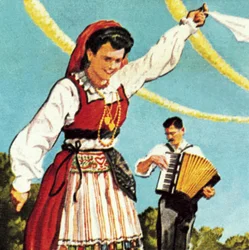 Mädchen in der Nationaltracht von Portugal