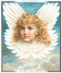 Gute Engel beschützen dich, Neujahrskarte