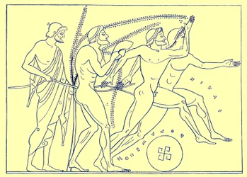 Griechische Läufer, Illustration für Olympia von Adolf Boetticher, 1886