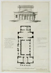 Grundriss der unteren Versammlungsräume, Bath, graviert von Charles Hullmandel (1789-1850)