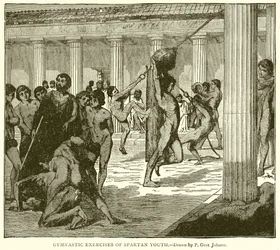 Gymnastische Übungen der spartanischen Jugend
