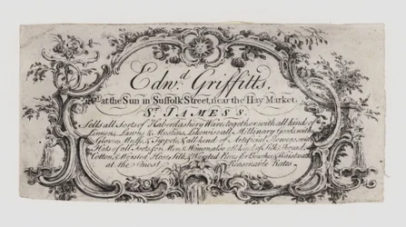 Kurzwarenhändler, Edward Griffitts, Visitenkarte