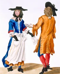 Kleidung der Balladensänger, ca. 1675