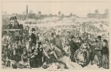 Hampstead Heath an einem Feiertag