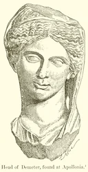 Kopf der Demeter, gefunden in Apollonia