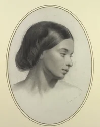Kopf eines Mädchens, 1860