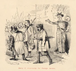 Heinrich II. (1133-89) entlässt die ausländischen Barone