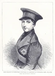 Ihre Majestät in Militäruniform bei einer Parade in Windsor, 28. September 1837