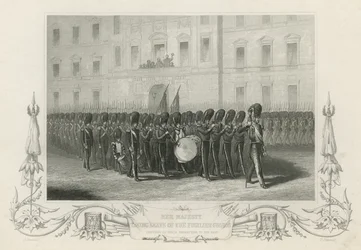 Ihre Majestät verabschiedet sich von den Fusilier Guards