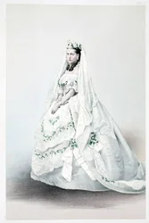 Ihre Königliche Hoheit Prinzessin Alexandra Caroline von Dänemark, aus Ein Gedenkbuch zur Hochzeit von Edward VII. und Alexandra von Dänemark, veröffentlicht 1864