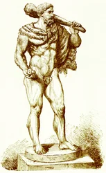 Herkules, Illustration aus Geschichte Roms von Victor Duruy, veröffentlicht 1884