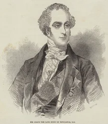 Seine Gnaden der verstorbene Herzog von Newcastle, KG (Gravur)