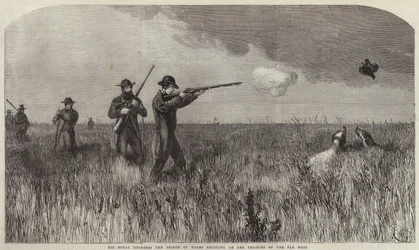 Seine Königliche Hoheit der Prinz von Wales jagt auf den Prärien des fernen Westens