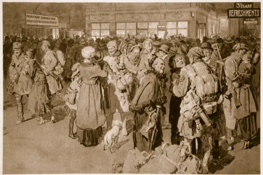 Heimaturlaub: Nach der Ankunft des Schützengrabenspezials am Londoner Endbahnhof, 1914-19