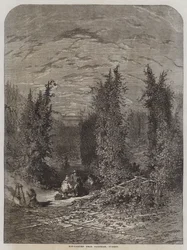 Hopfengarten nahe Farnham, Surrey (Stich)