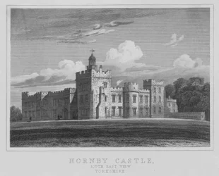Hornby Castle, Südostansicht, Yorkshire (Gravur)
