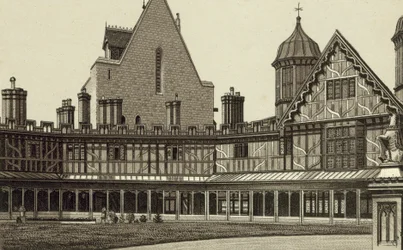 Horseshoe Cloisters, Windsor Castle (Lithografie)