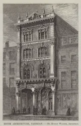 Hausarchitektur, Barbican, Mr. Robert Walker, Architekt (Gravur)