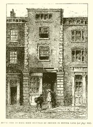 Haus, das angeblich von Dryden in der Fetter Lane bewohnt wurde