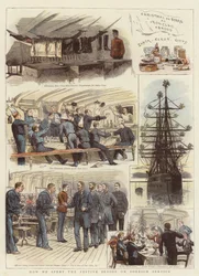 Wie wir die Festtage im Ausland verbrachten (Farblithografie)