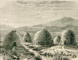 Hütten in Uig um 1880, aus 