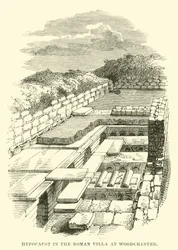 Hypokaustum in der römischen Villa in Woodchester
