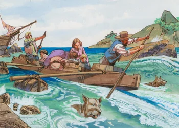 Illustration für Schweizer Familie Robinson